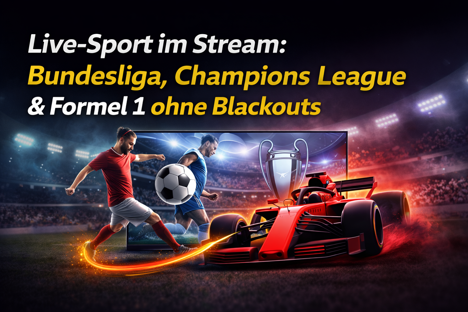 Live-Sport im Stream: Bundesliga, Champions League & Formel 1 ohne Blackouts
