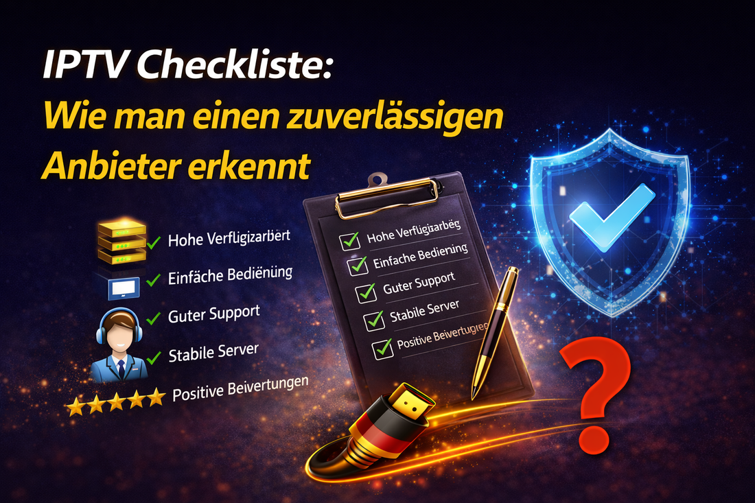 IPTV Checkliste: Wie man einen zuverlässigen Anbieter erkennt